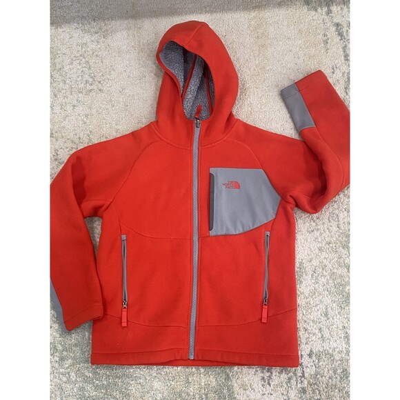 The North Face Boys Sz Medium 10/12 Chimborazo Fleece Sherpa Lined Hoodie Jacket - Picture 1 of 8